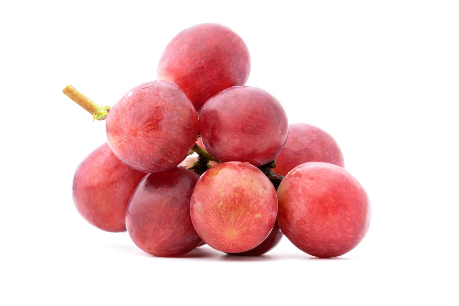 ripe red grape isolate on white background photo