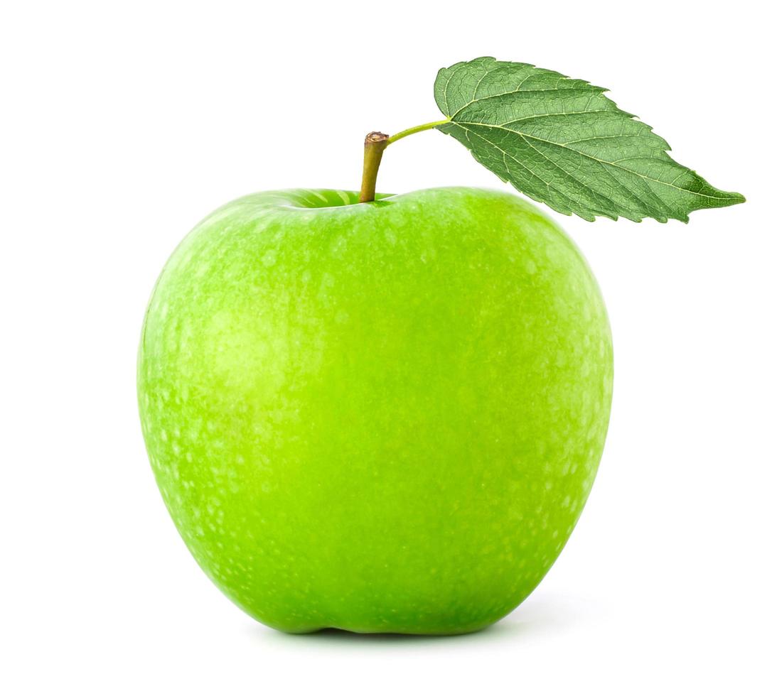 Aislar de manzana verde sobre fondo blanco. foto