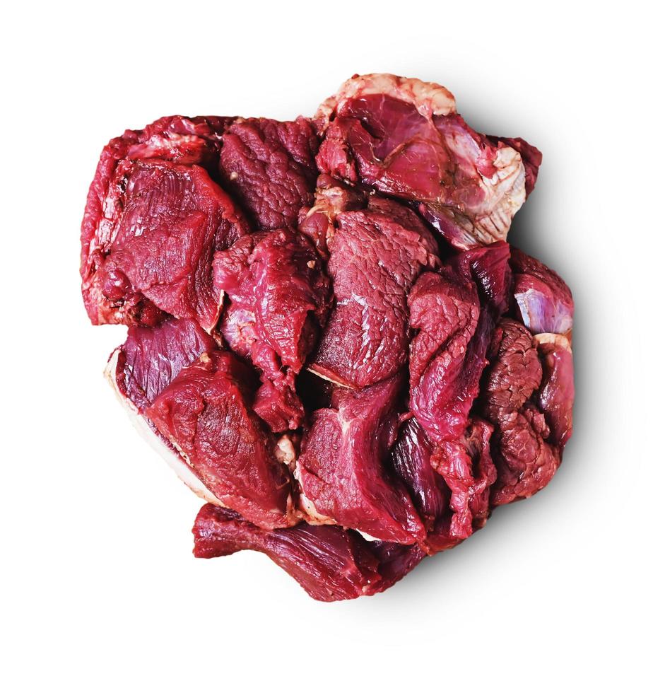 raw meat isolate on white background photo