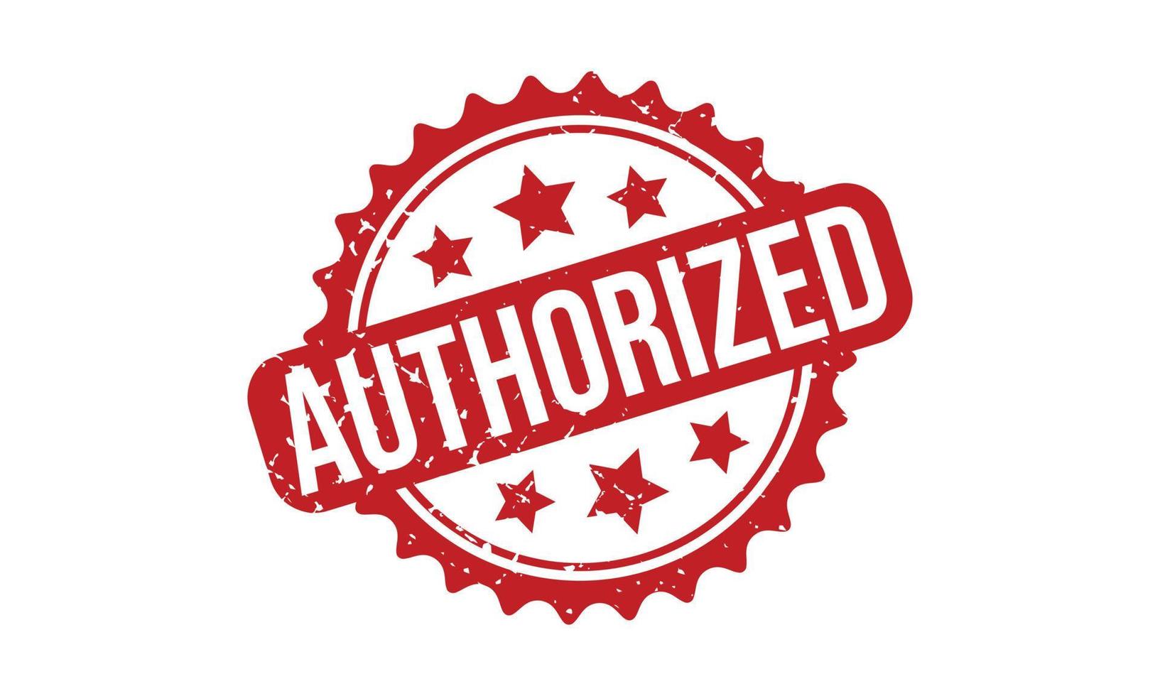 Authorized Rubber Grunge Stamp Seal Stock Vector