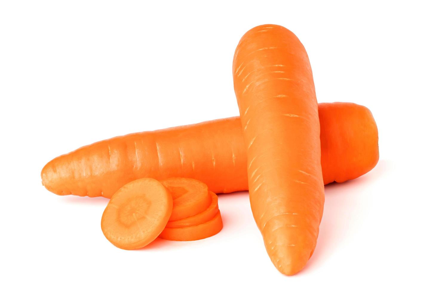 raw carrot isolate on white background photo