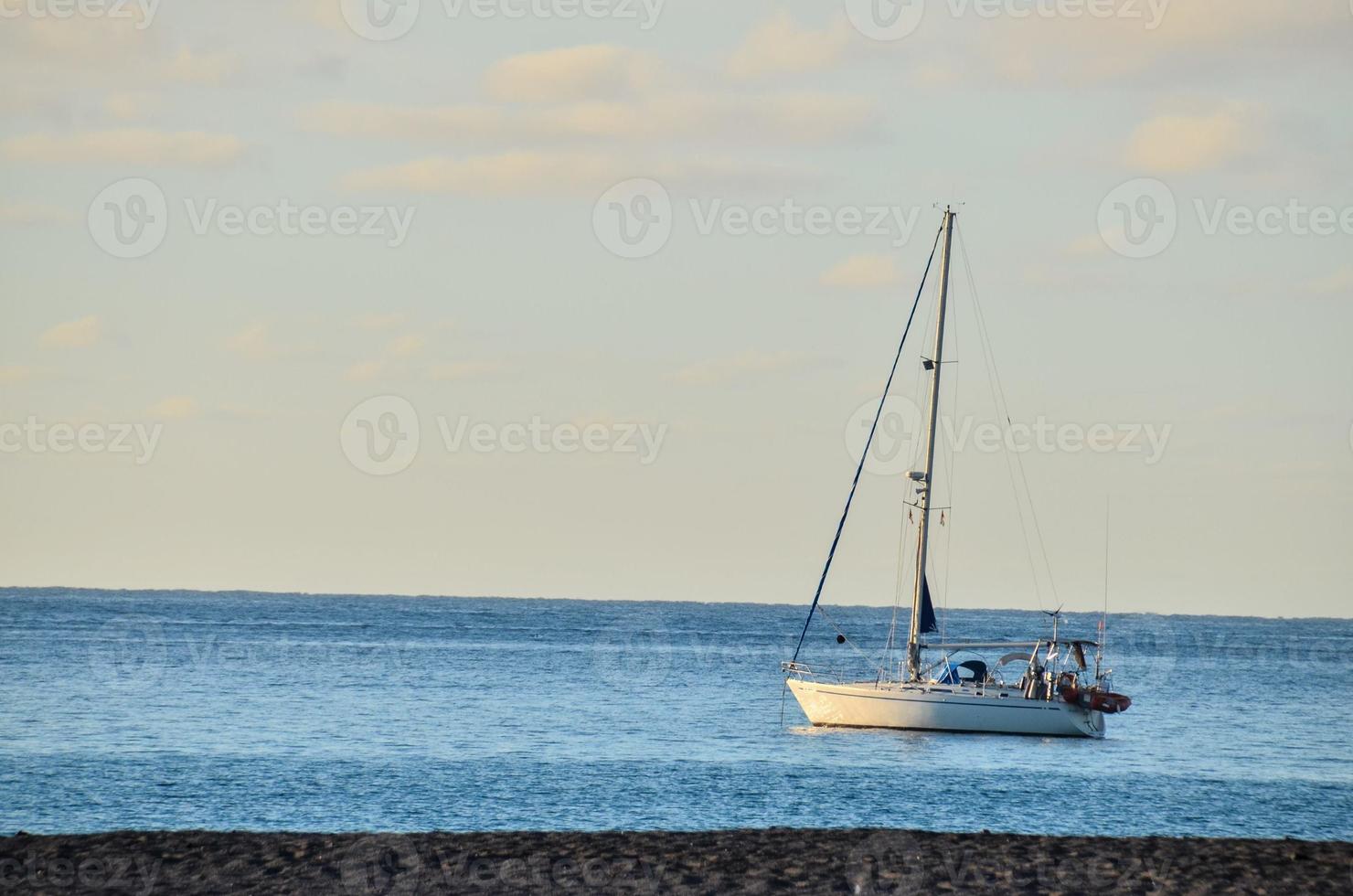 Boat on the ocean photo