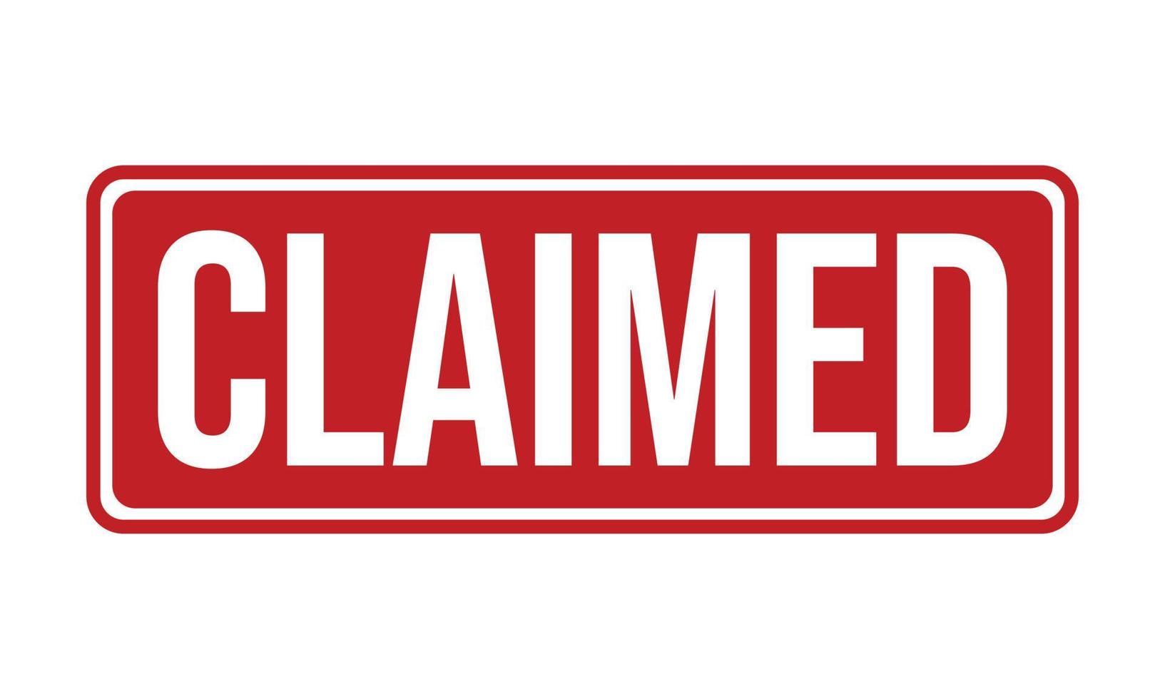 Claimed Rubber Stamp. Claimed Rubber Grunge Stamp Seal Vector Illustration