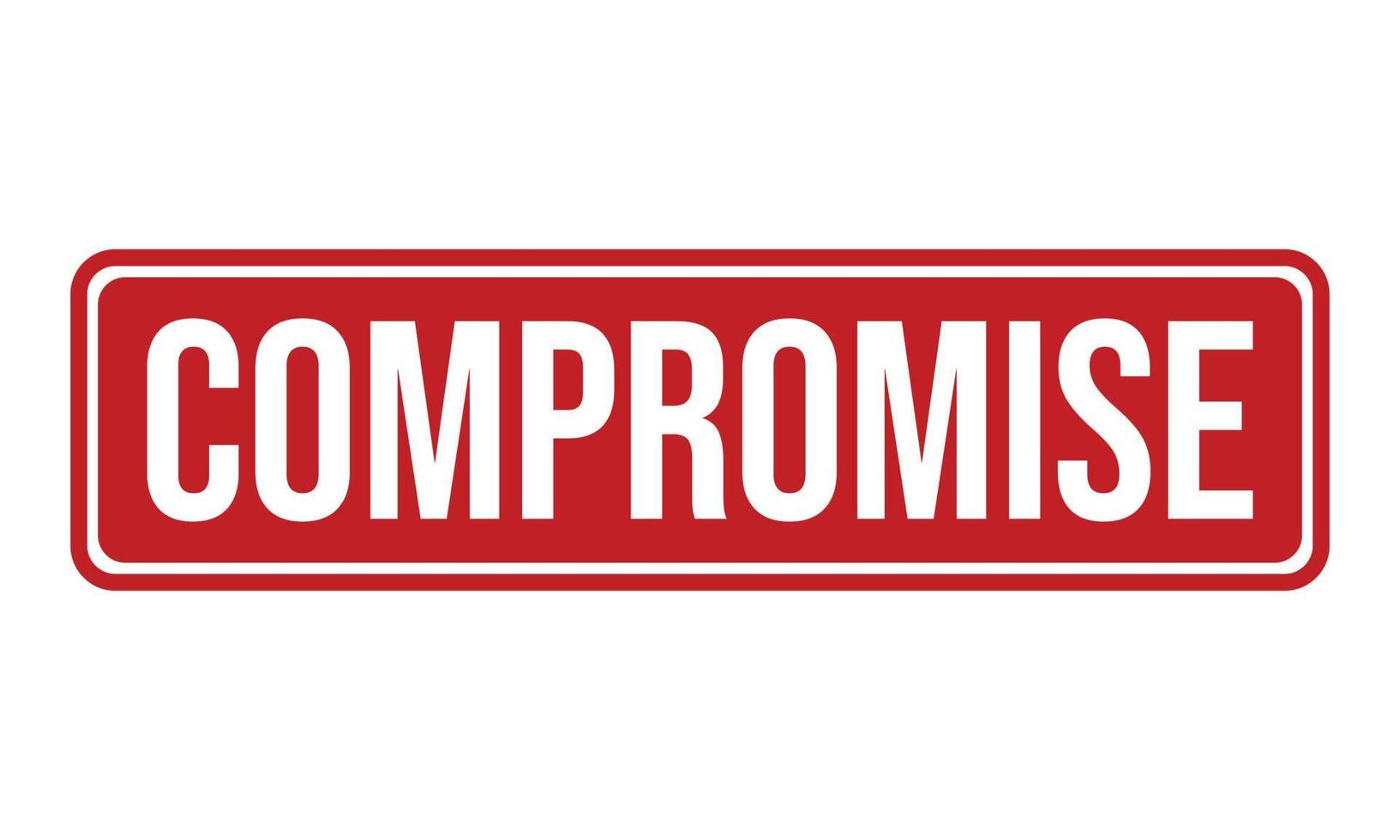 Compromise Rubber Stamp. Compromise Rubber Grunge Stamp Seal Vector Illustration