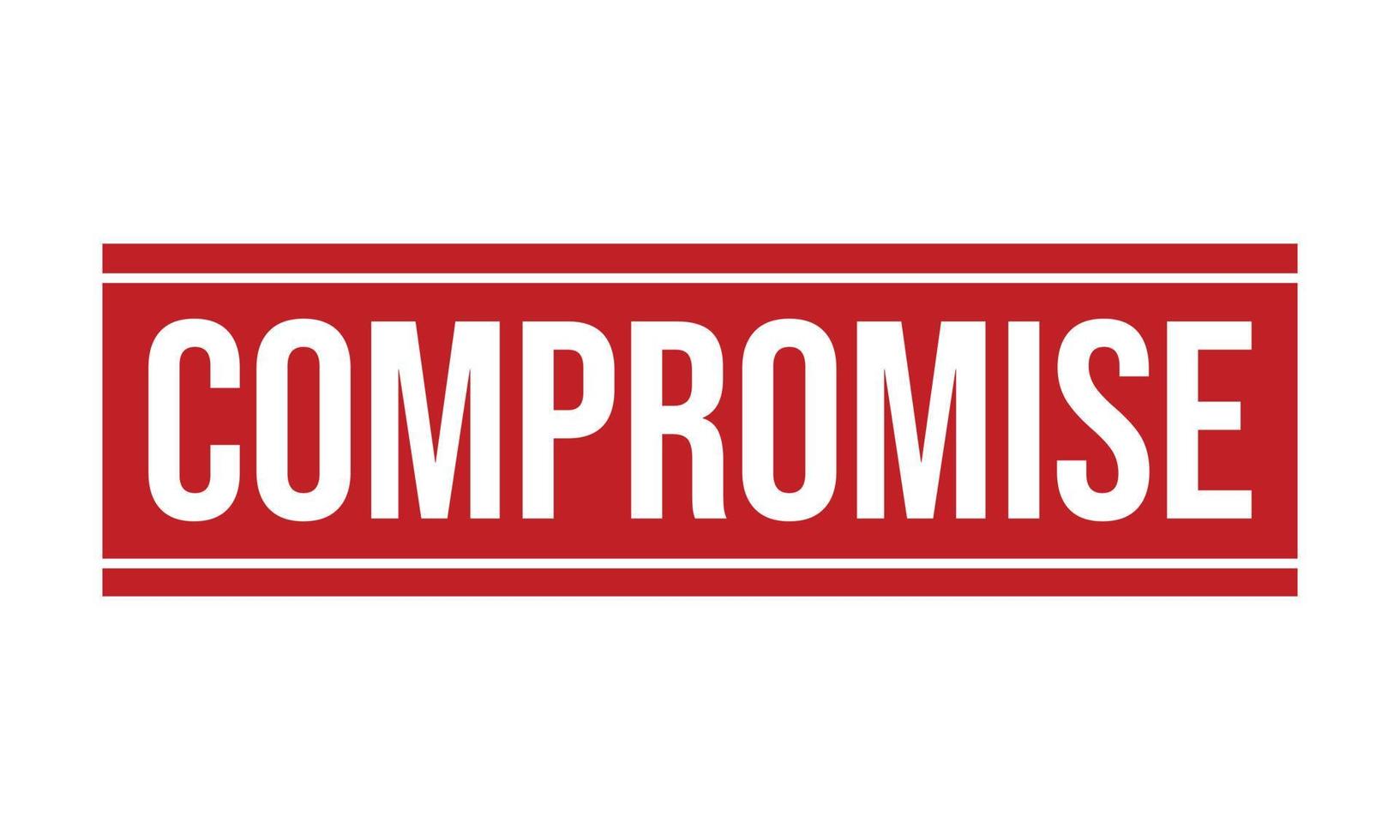 Compromise Rubber Stamp. Compromise Rubber Grunge Stamp Seal Vector Illustration
