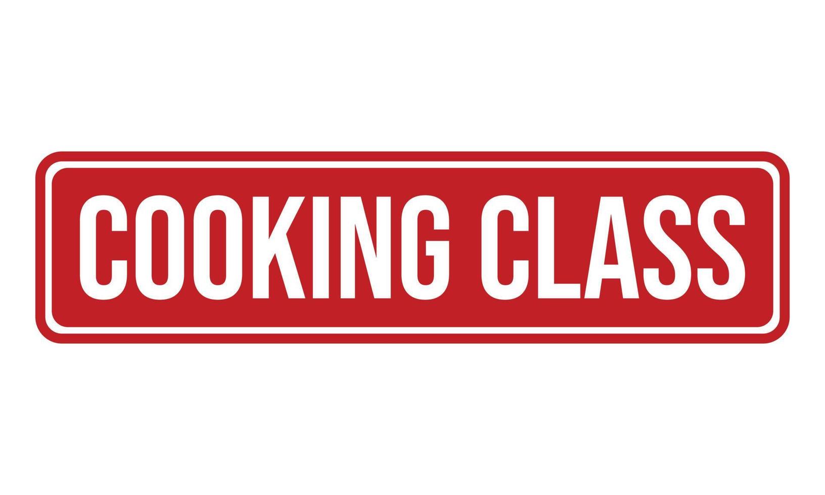 Cooking Class Rubber Grunge Stamp Seal Vector Illustration