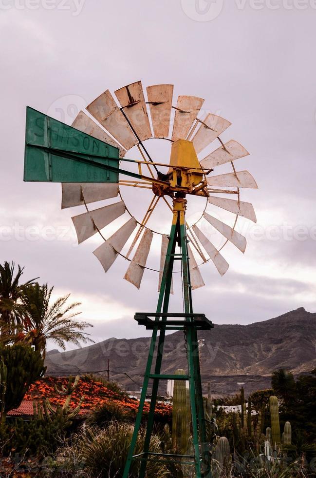 Old wind propeller photo