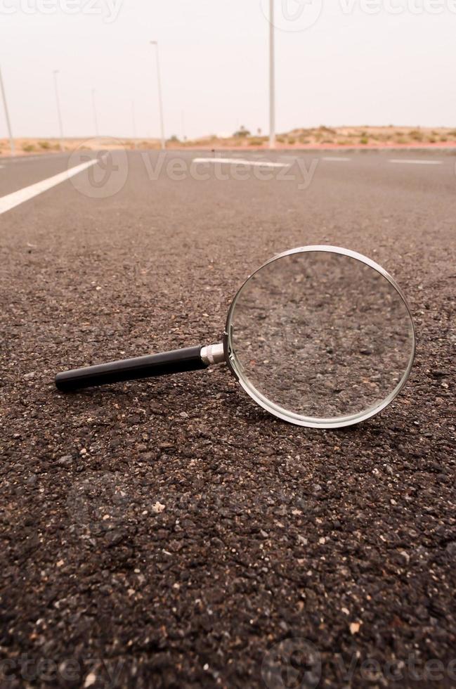Magnifying glass loupe photo