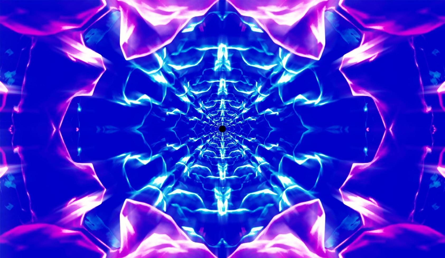 A work of digital illustration art with smoky lines and fractal patterns rendering a chaotic dark background photo