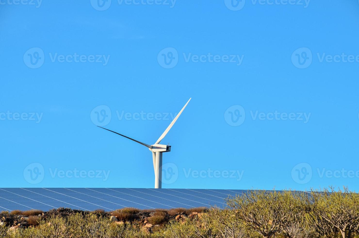 Power wind turbines photo