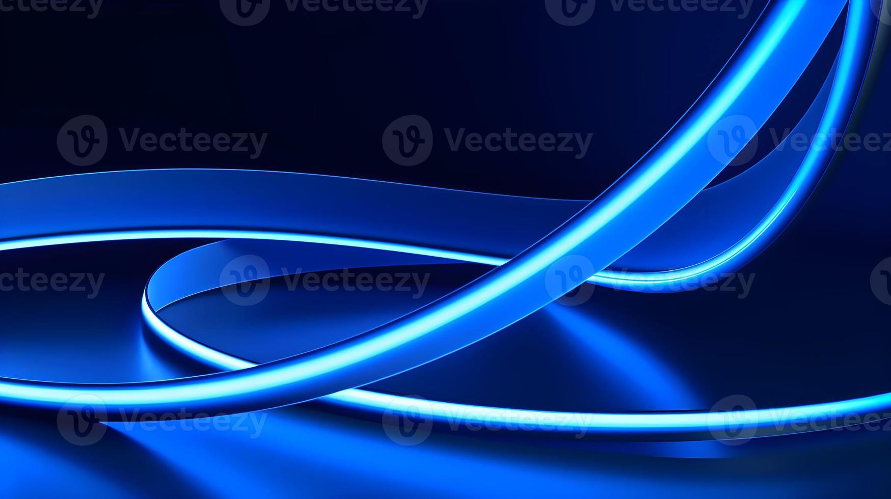 Abstract Blue Neon Light Background photo