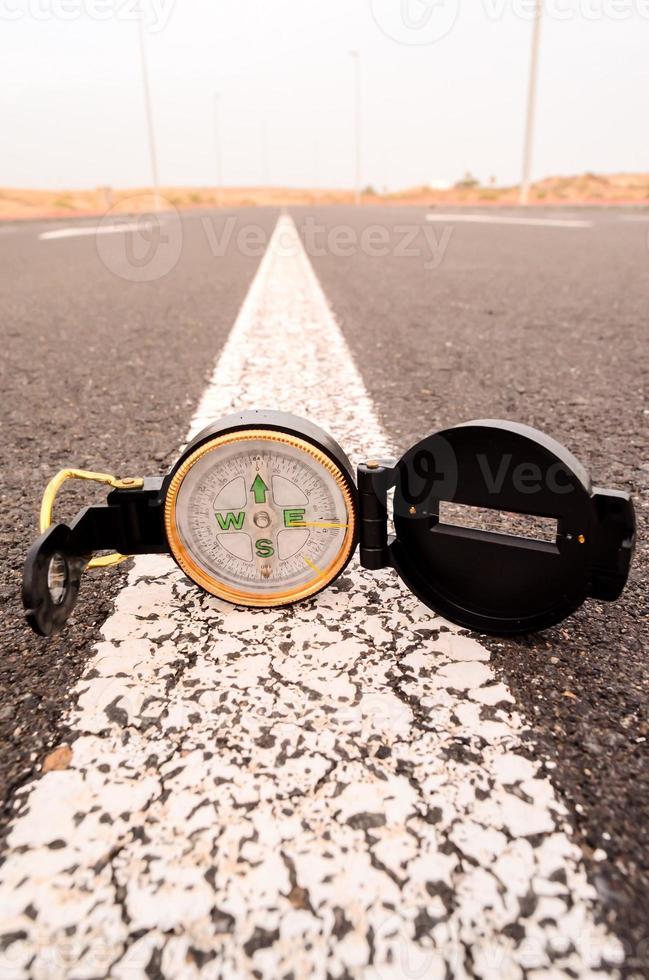 Compass on the road photo