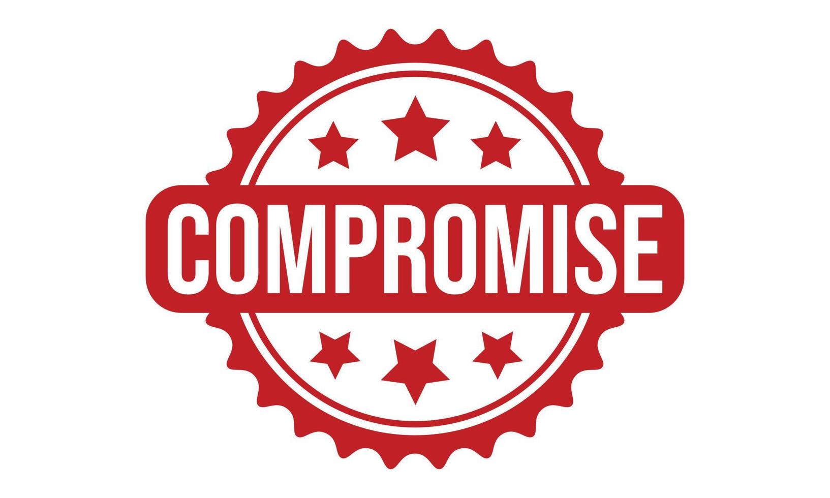 Compromise Rubber Stamp. Compromise Rubber Grunge Stamp Seal Vector Illustration