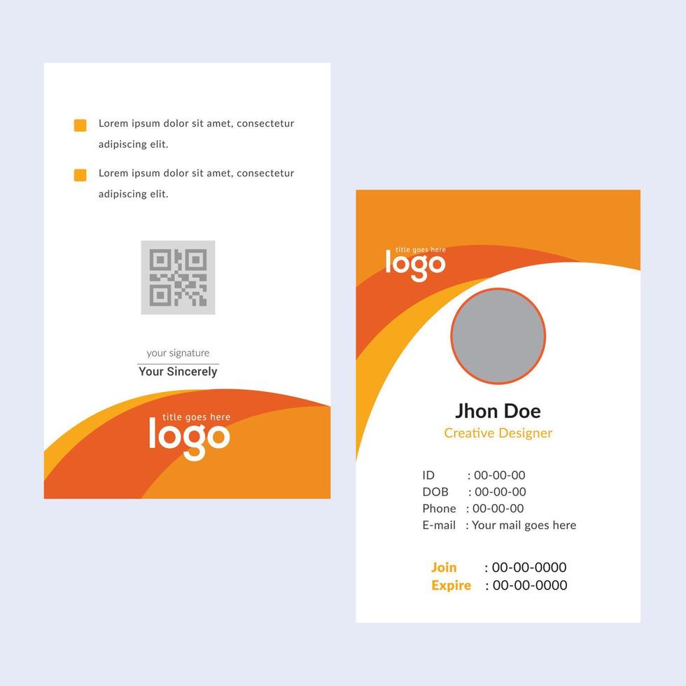 Creative Templates Business Card. Orange Business Cards. Professional and elegant abstract card templates perfect for your company and job title. vector design templates. clean business cards.