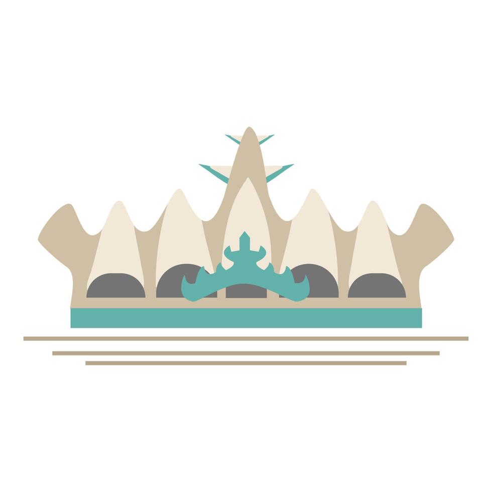 Lampung's landmark is called the siger tower vector