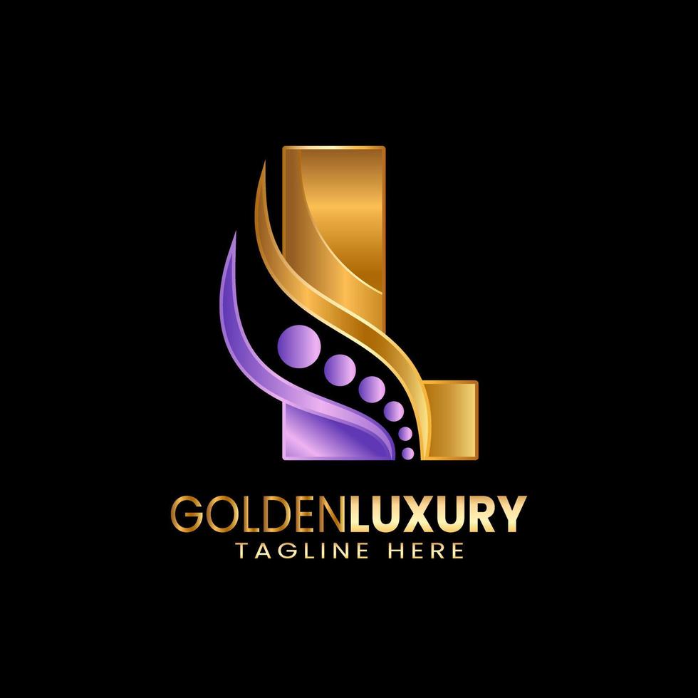 Initial letter L logo template. Luxury design vector