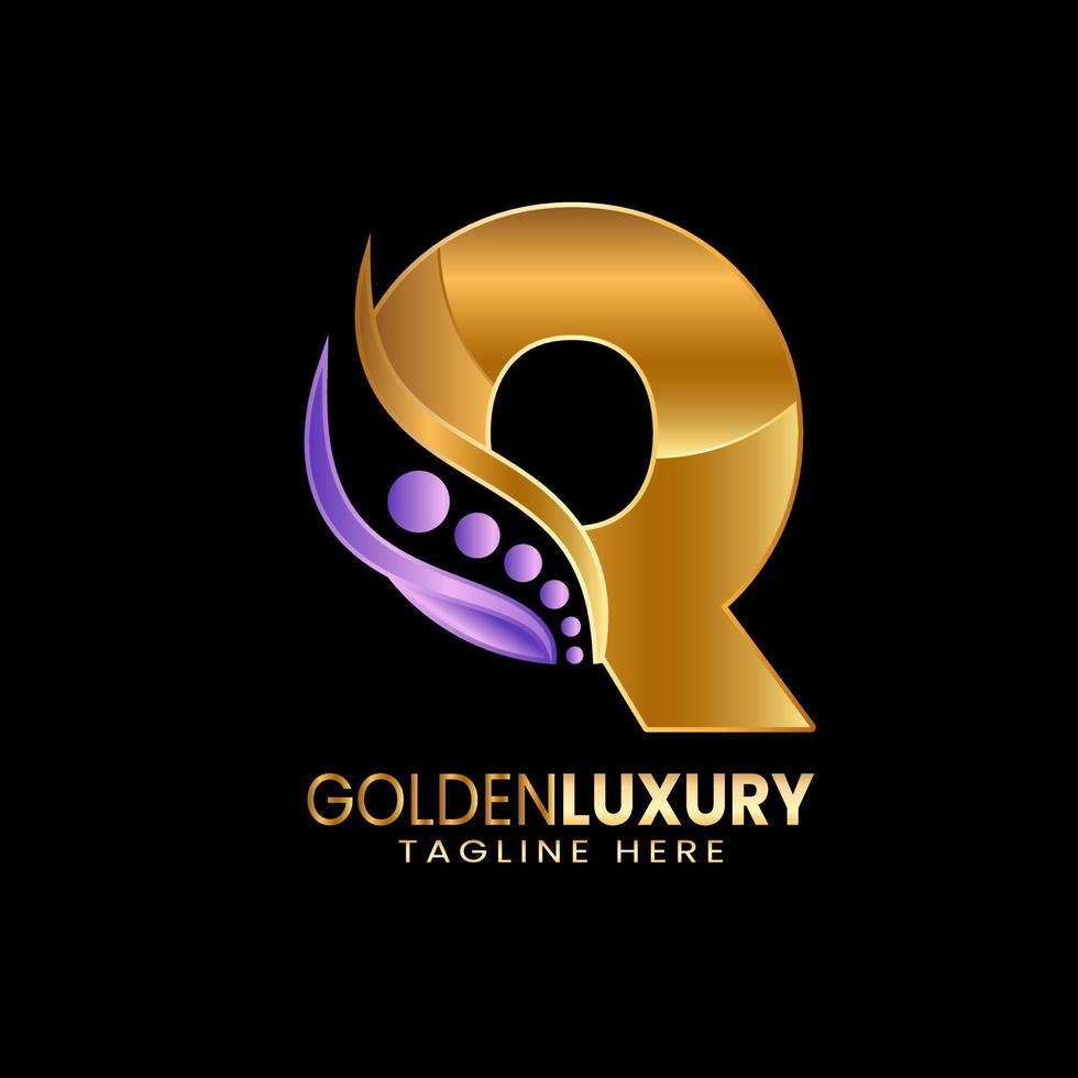 Initial letter Q logo template. Luxury design vector