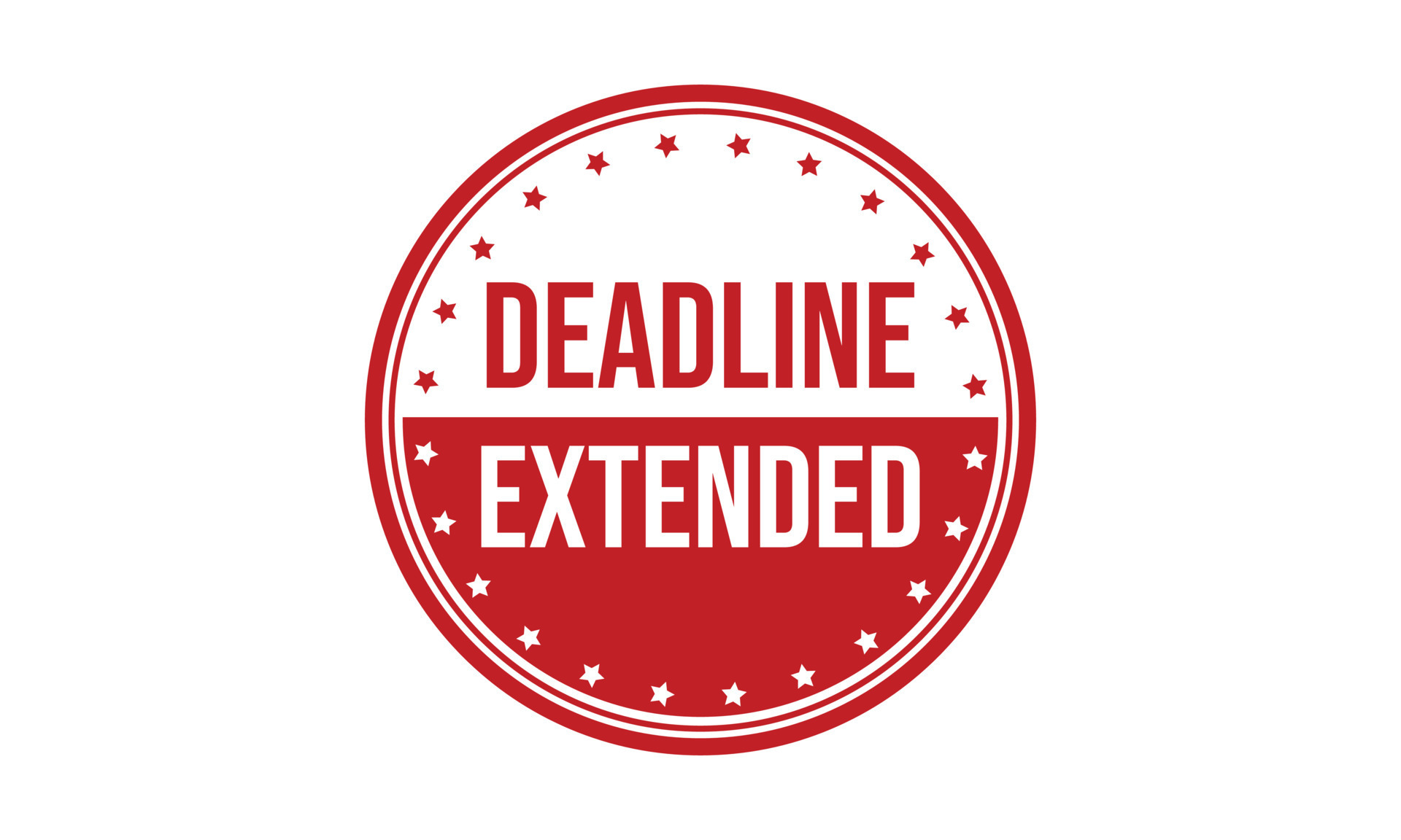 Deadline Extended Rubber Stamp. Deadline Extended Grunge Stamp Seal 