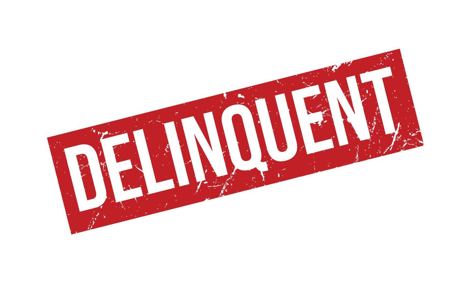 Delinquent Rubber Stamp. Delinquent Grunge Stamp Seal Vector Illustration