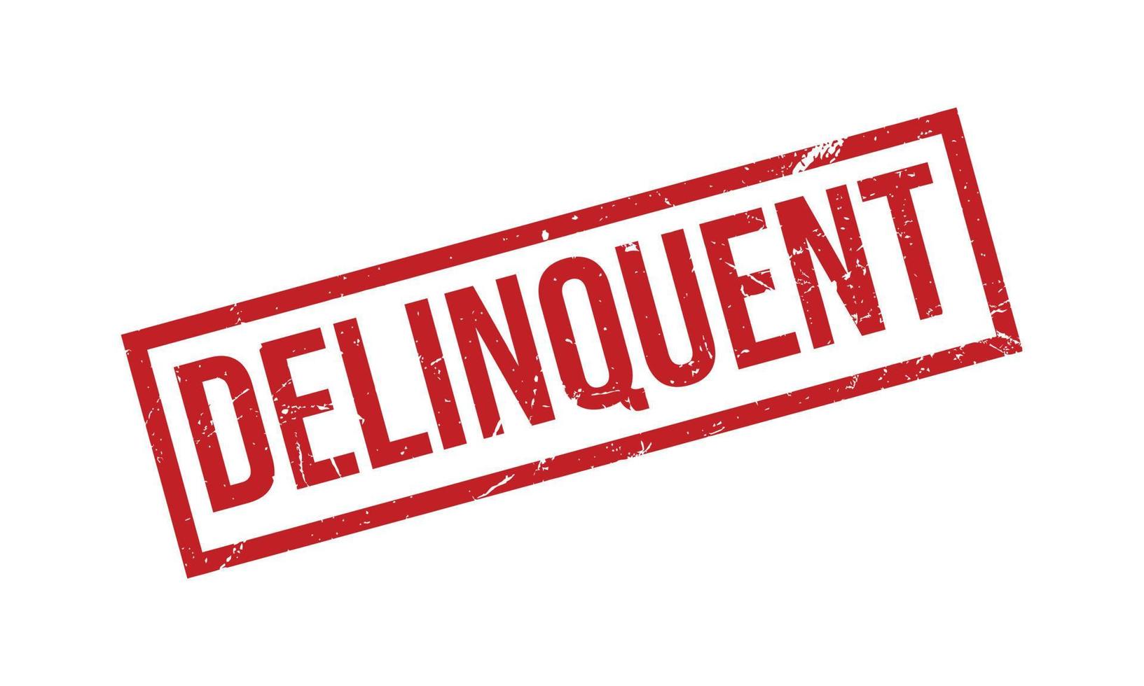 Delinquent Rubber Stamp. Delinquent Grunge Stamp Seal Vector Illustration