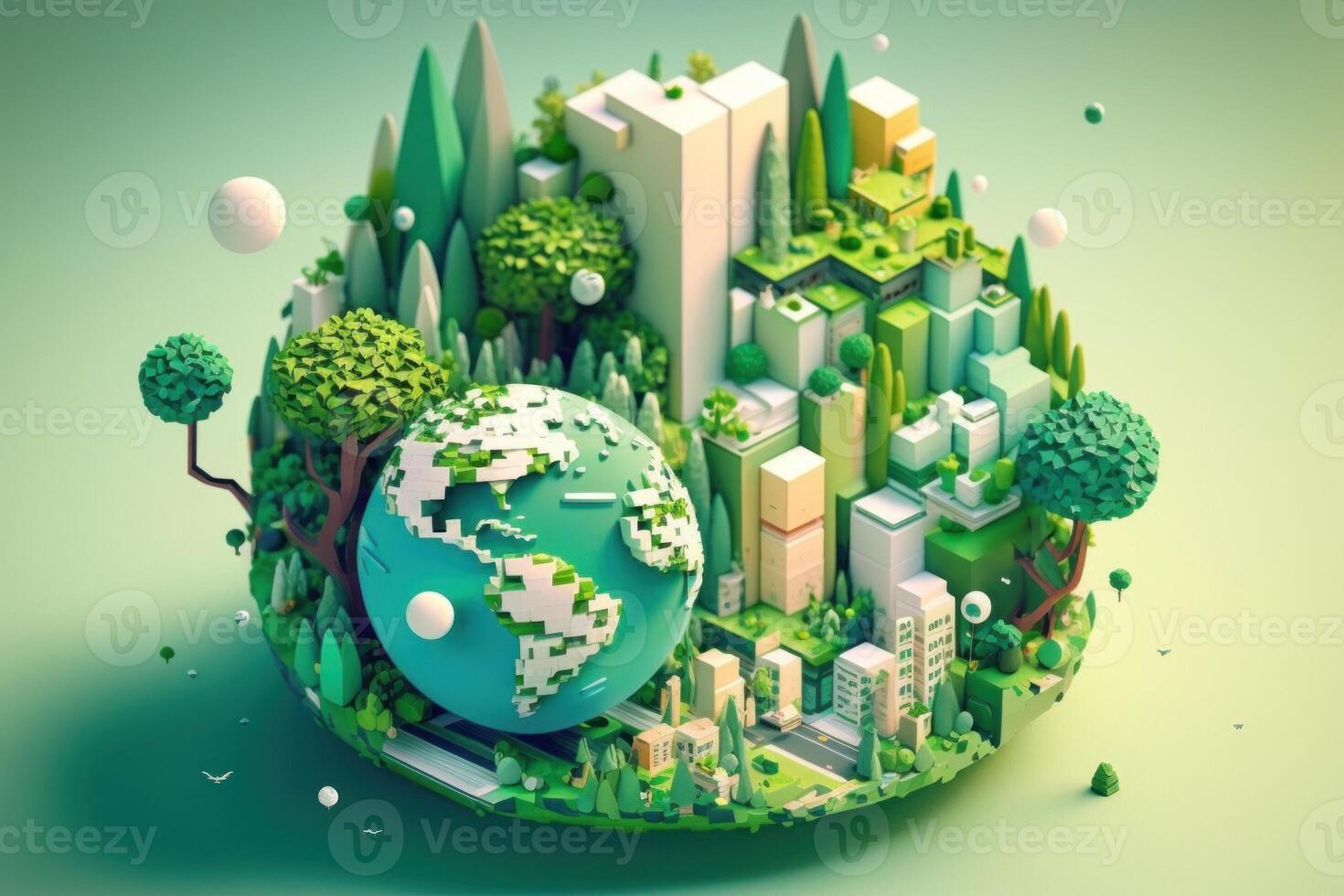 Governance concept of world and industry. Environmental. Social, and Corporate Governance concept. World environment and earth day concept of Tiny House lying on Coins. . photo