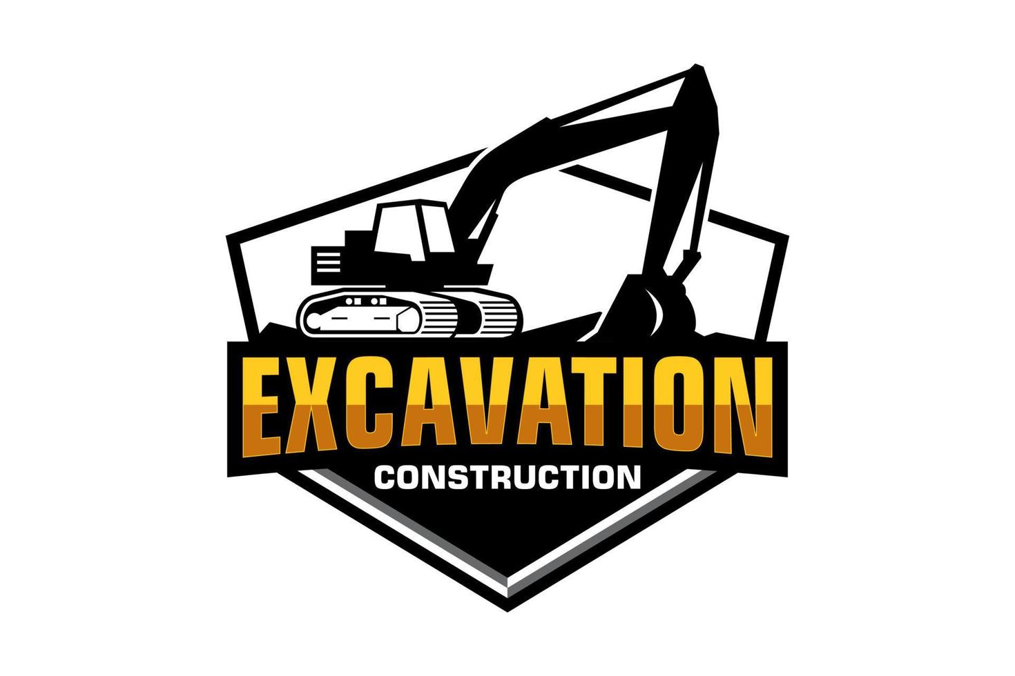 excavador logo modelo vector. pesado equipo logo vector para construcción compañía.