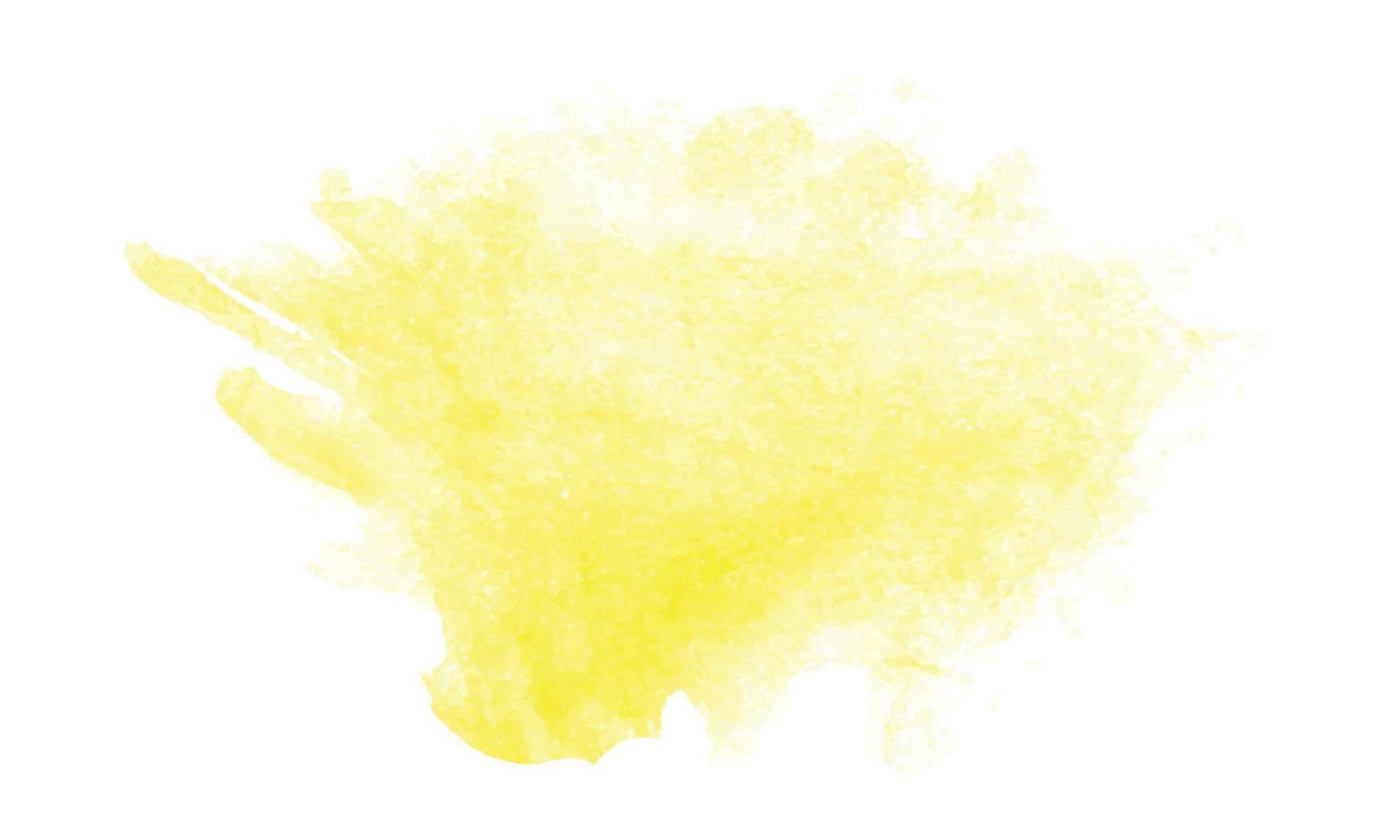 Yellow watercolor splash. Abstract watercolor splatter design. Watercolor creative shapes design vector