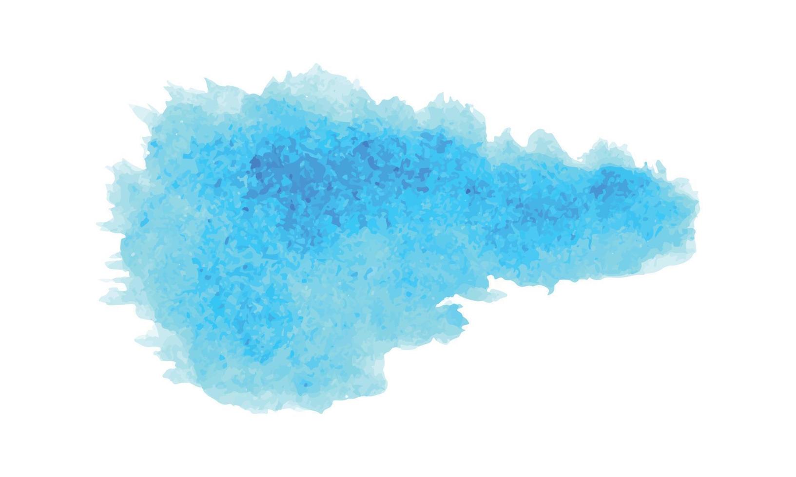 Blue watercolor splash. Abstract watercolor splatter design. Watercolor creative shapes design vector