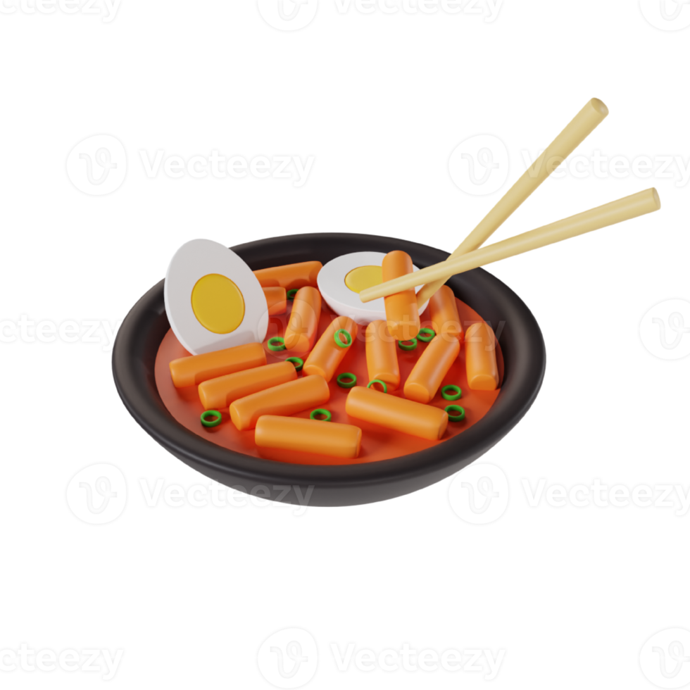 tteokbokki Symbol 3d Rendern Illustration png