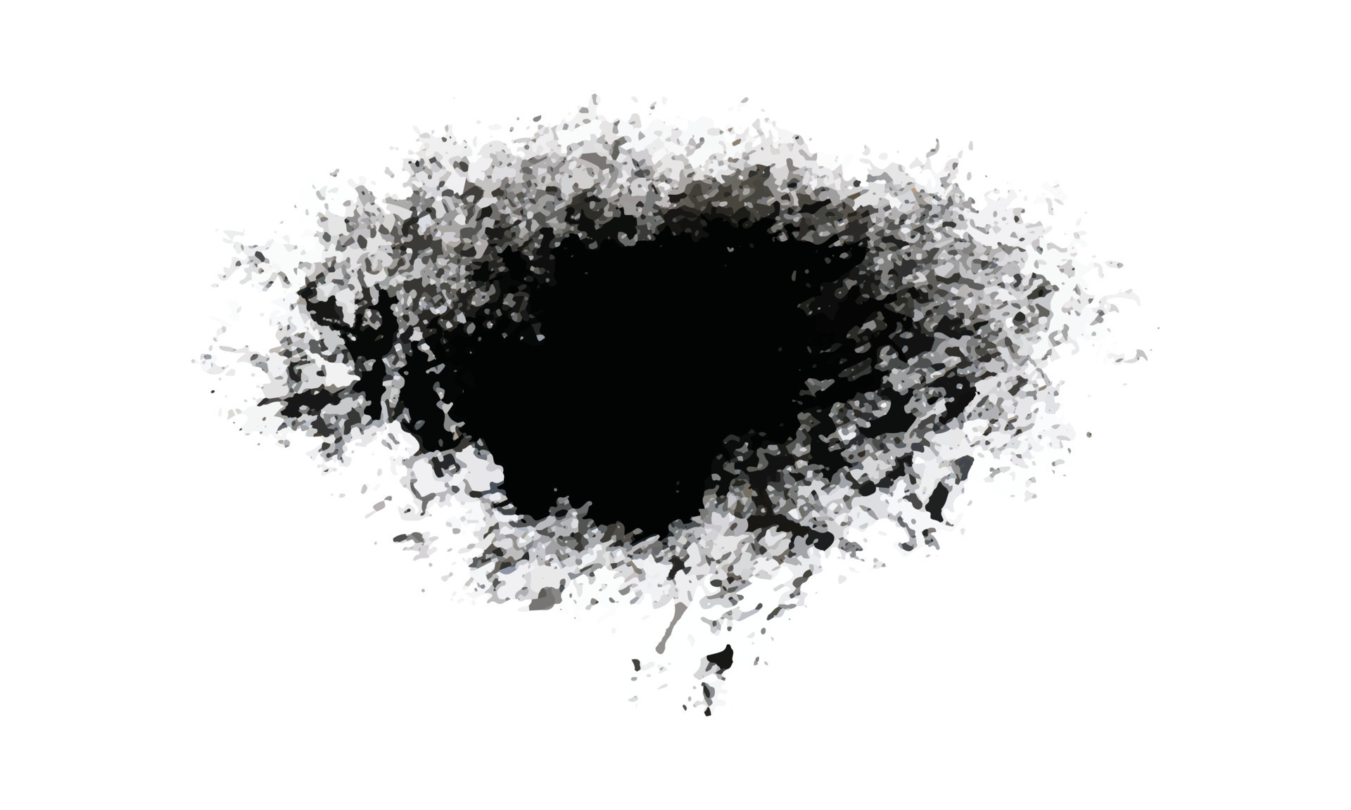 Black watercolor splash. Abstract watercolor splatter design