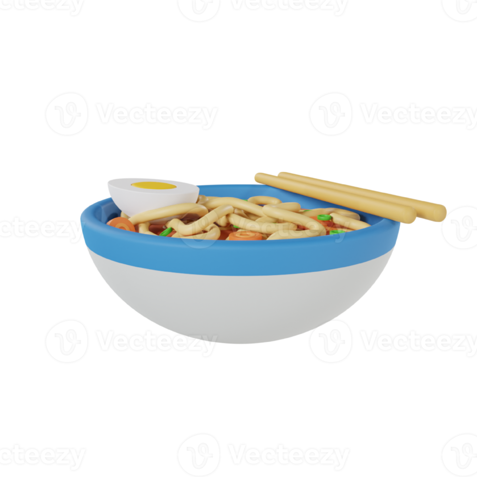 Noodles Egg icon 3d rendering illustration png