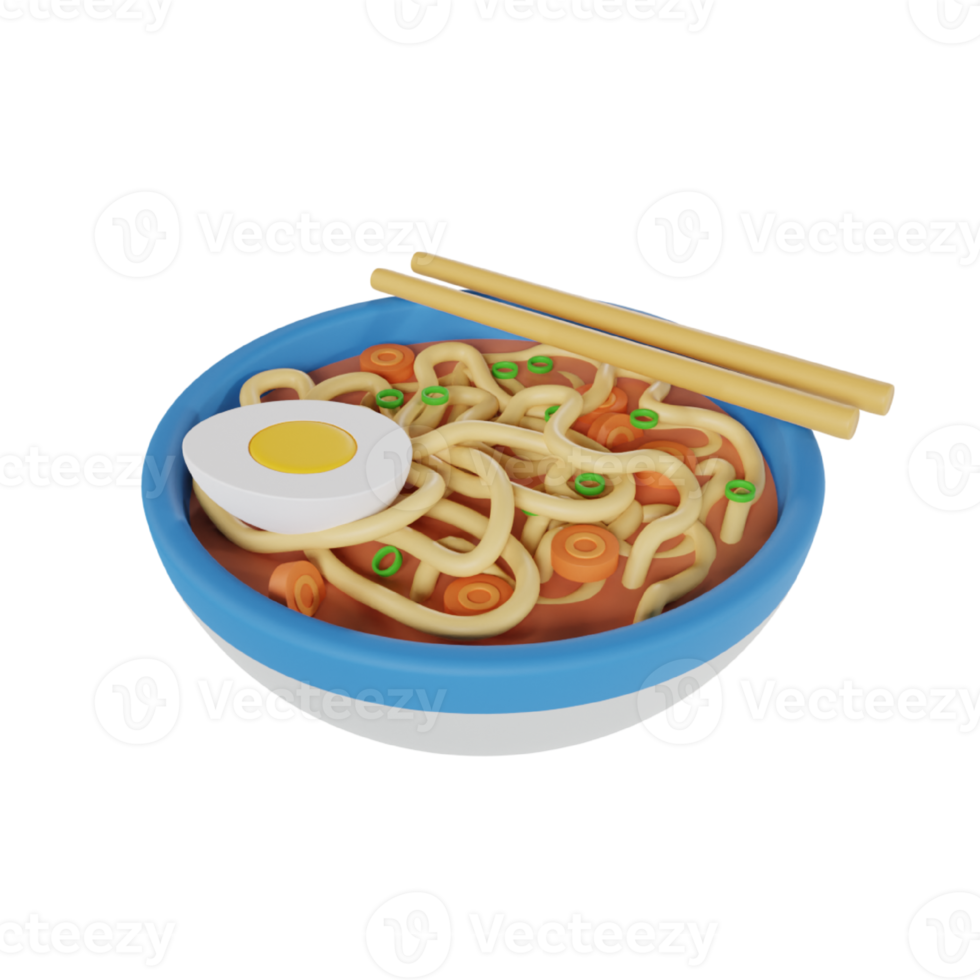 Noodles Egg icon 3d rendering illustration png