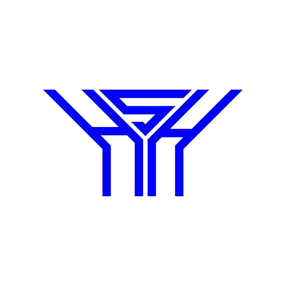 diseño creativo del logotipo de la letra hsh con gráfico vectorial, logotipo simple y moderno de hsh. vector