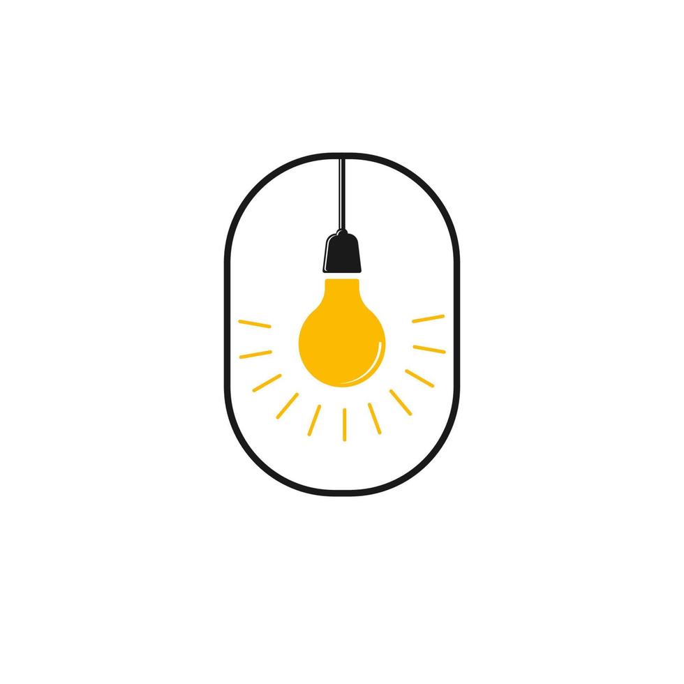 bulb icon logo vector