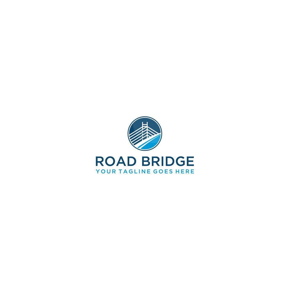 la carretera puente logo diseño modelo vector