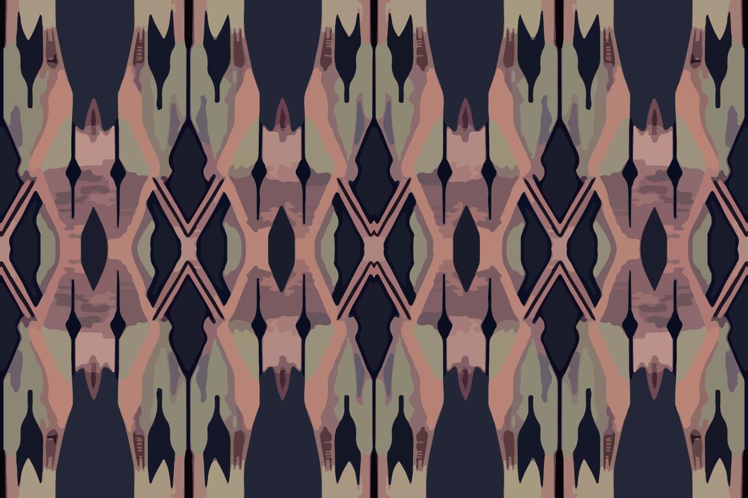 egipcio geometría ikat modelo oscuro pastel antecedentes. resumen tradicional gente antiguo tribal étnico gráfico línea. florido elegante lujo Clásico retro estilo. textura textil tela Egipto patrones. vector