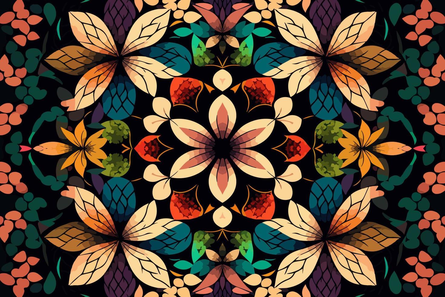 floral modelo brillante vistoso antecedentes. resumen gráfico línea moderno elegante mínimo retro estilo. flor diseño para textura textil impresión Arte antecedentes fondo de pantalla loseta fondo vector ilustración.