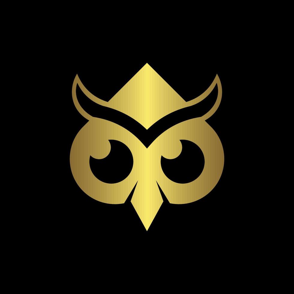 Animal owl spade cute luxury creative logo vector