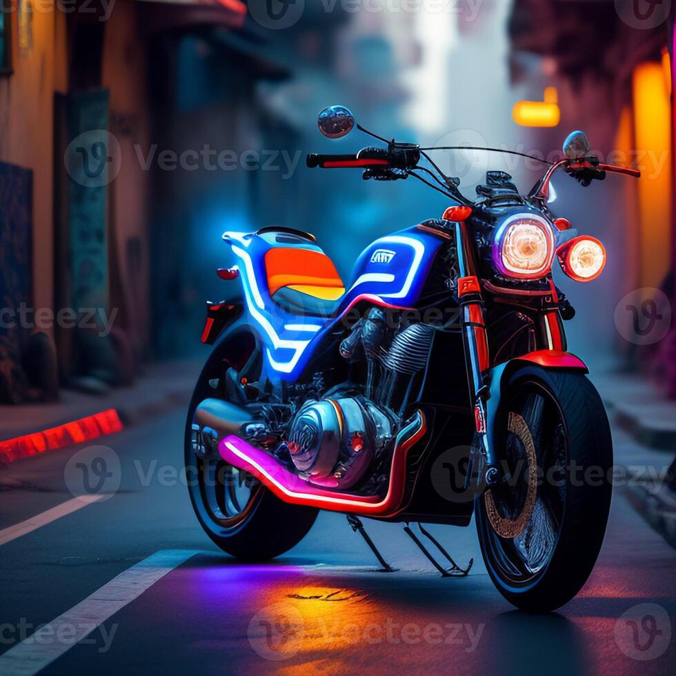 motorcycle on the street photo