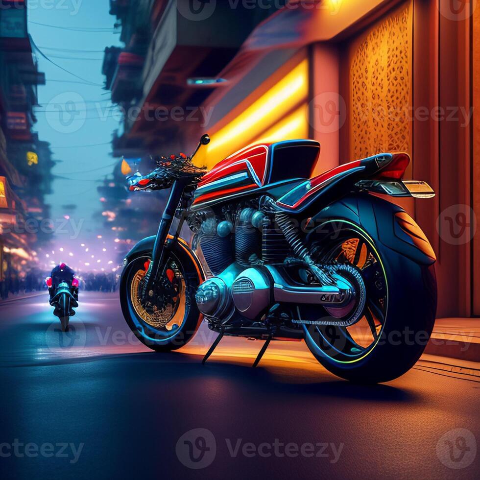 motorcycle on the street photo