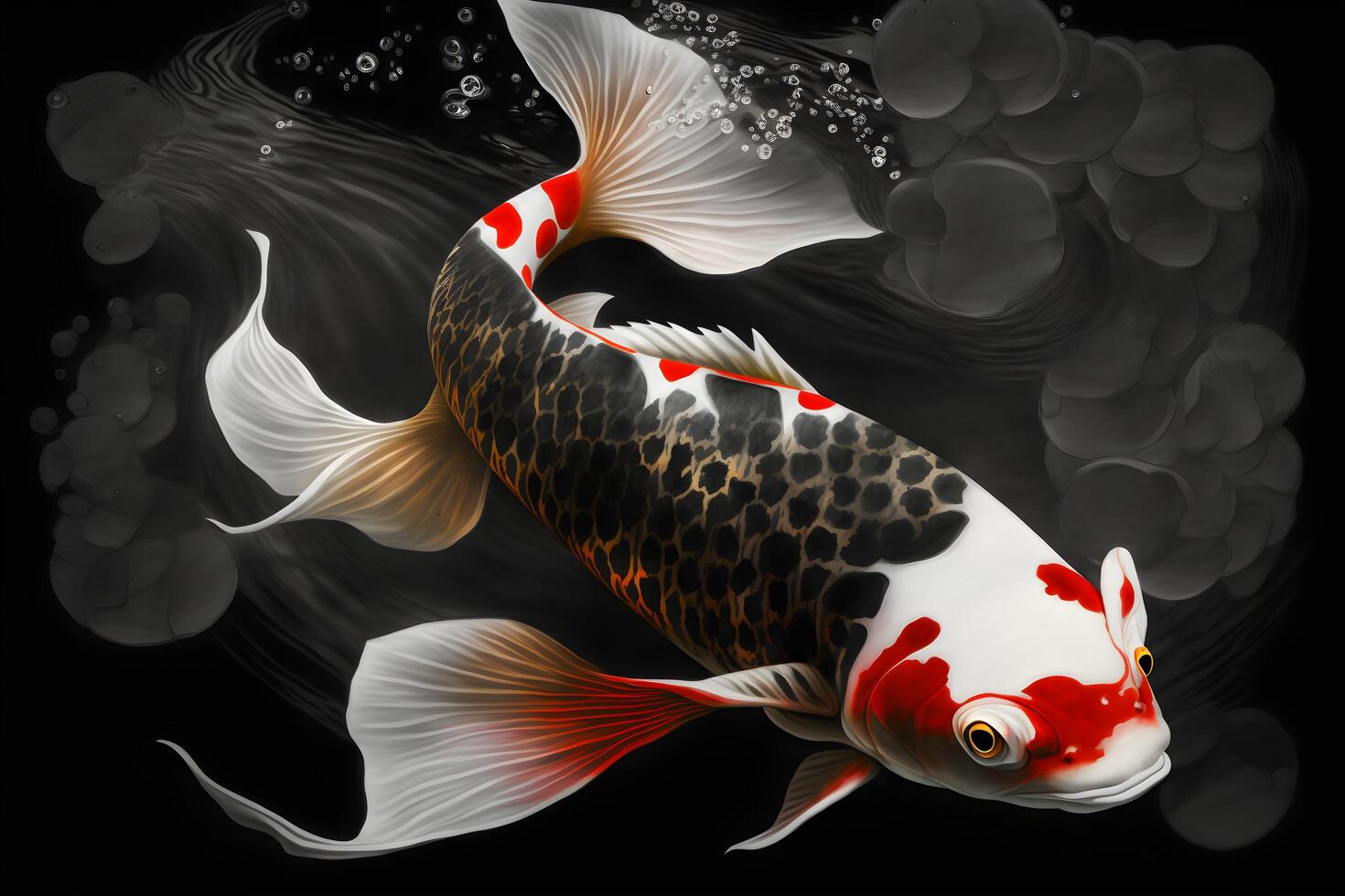 ilustración de submarino vida con varios tipos de coral arrecife pez, hecho por generativo ai tecnología foto