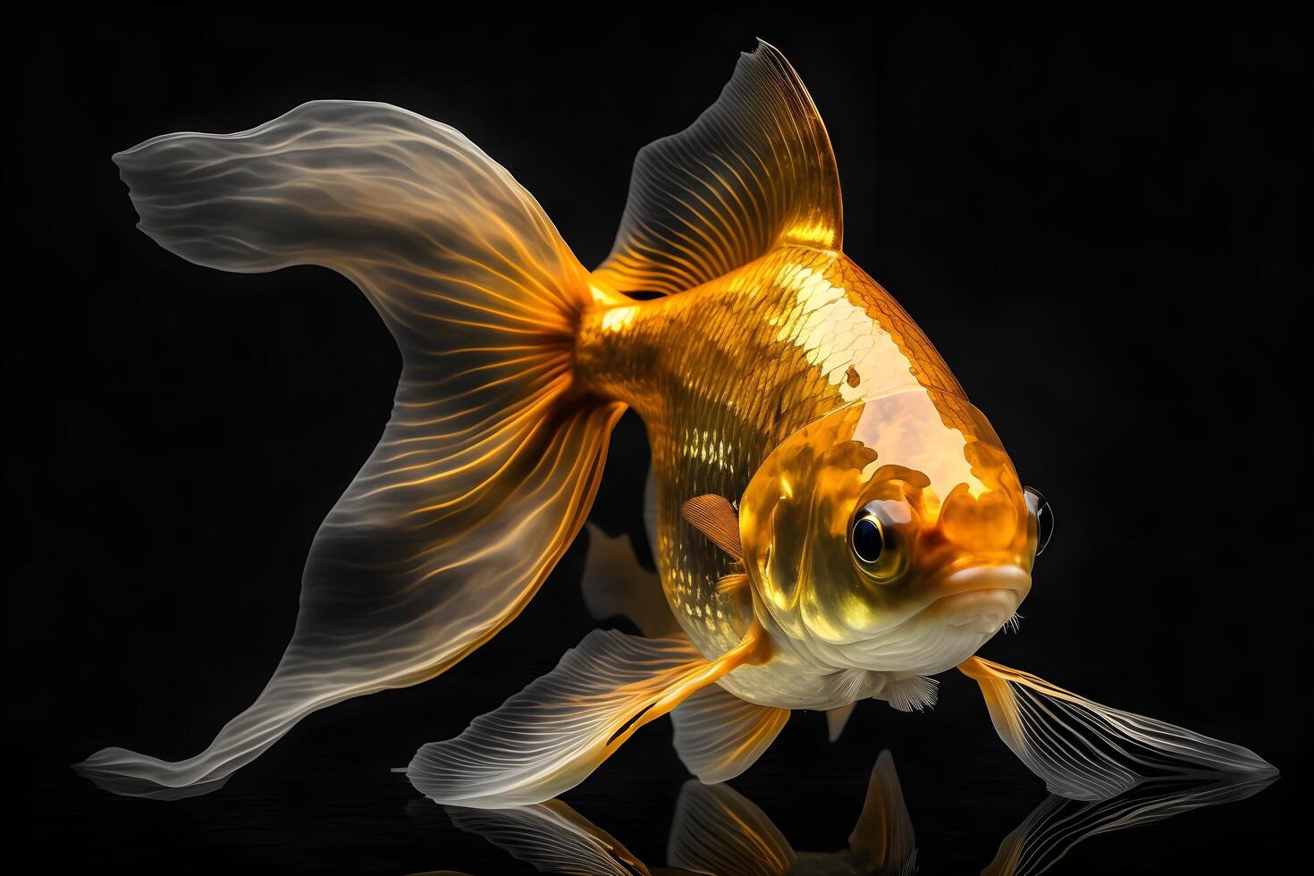 illustration of underwater life with various kinds of coral reef fish, made by technology photo