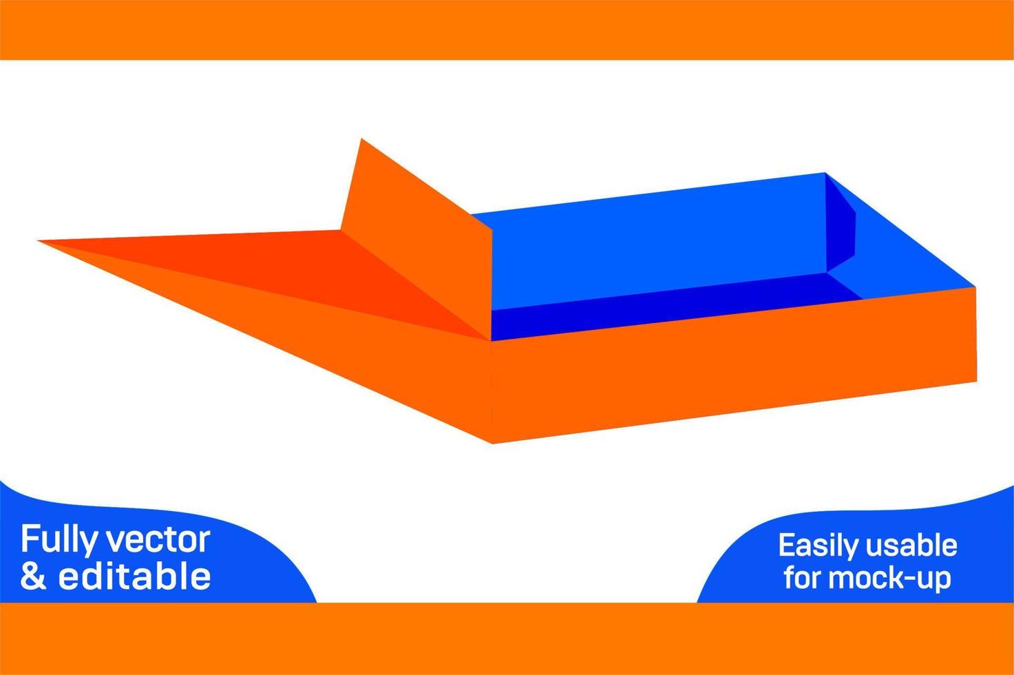 barco morir cortar modelo y 3d barco diseño 3d caja vector