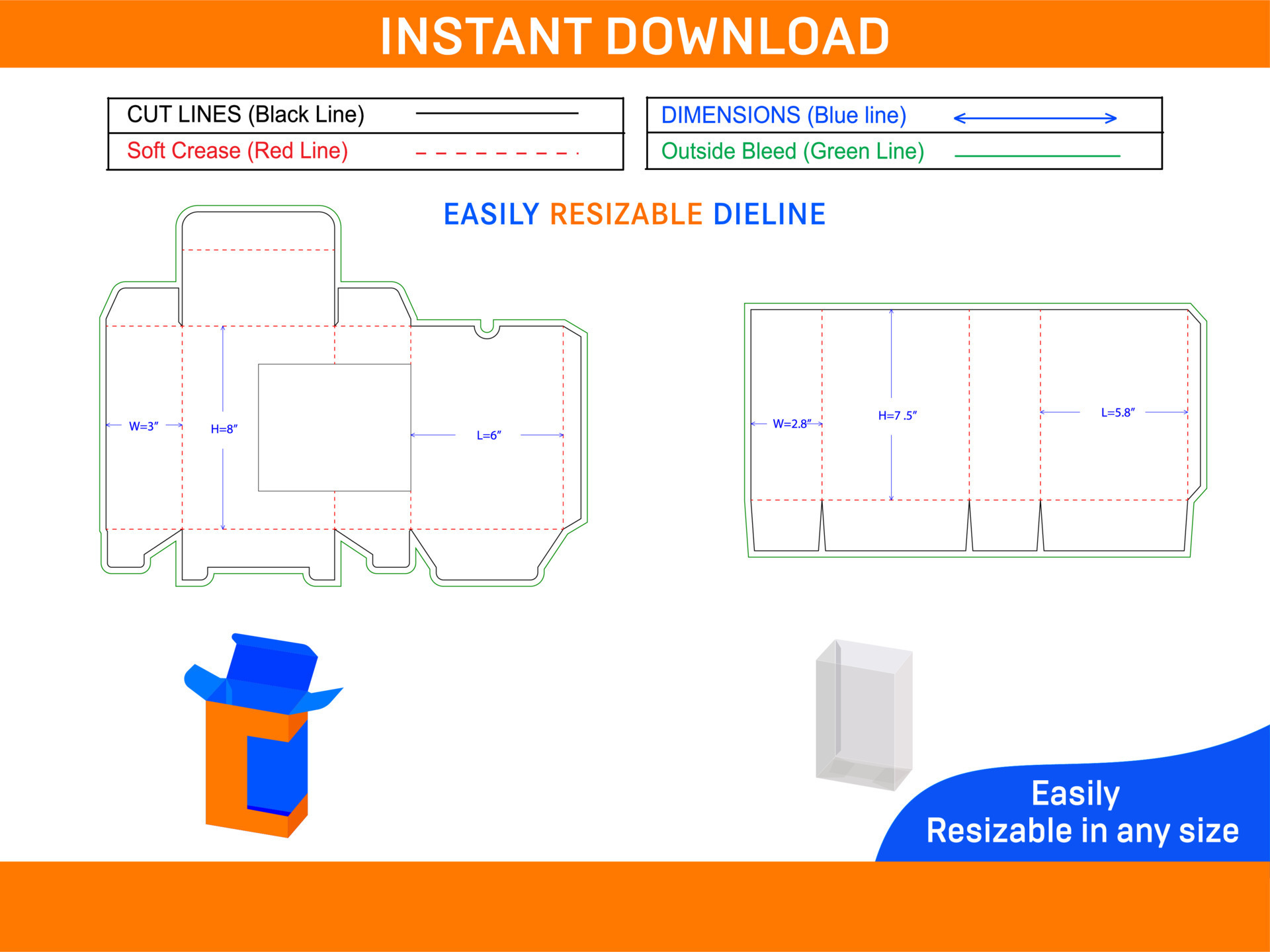Face cream box packaging with window and insert dieline template 2 22174902 Vector Art at Vecteezy