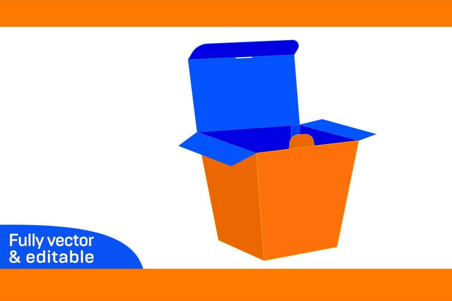 bebé ducha regalo caja, fiesta favor nupcial caja dieline modelo y 3d caja 3d caja vector