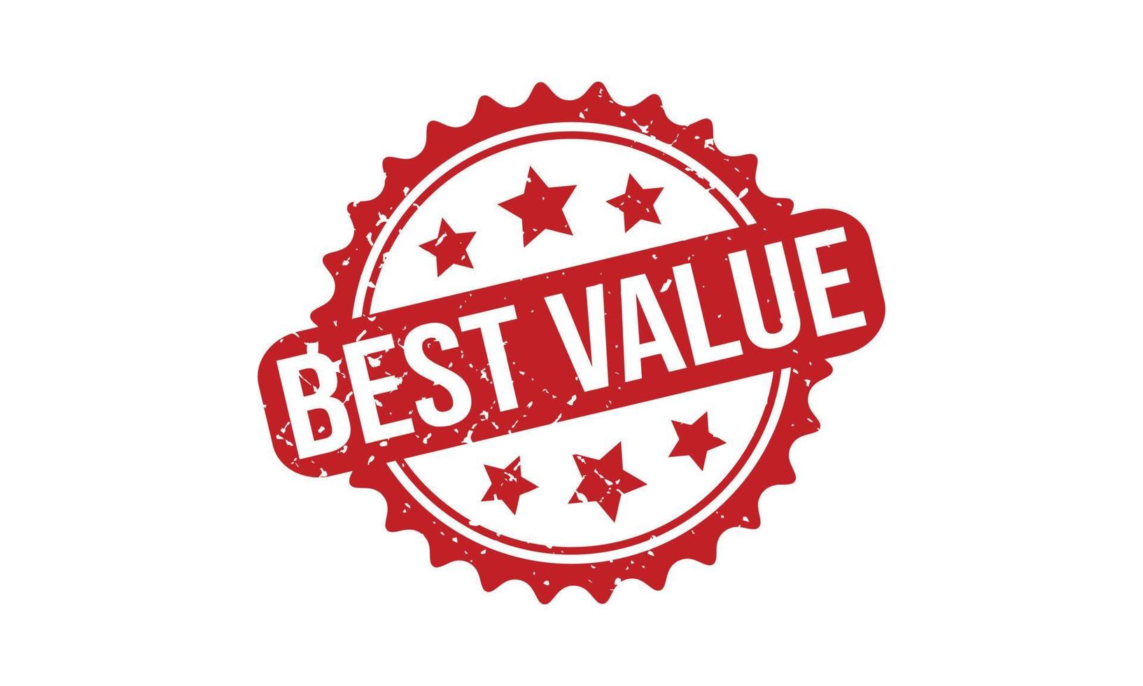 Best Value Rubber Stamp. Red Best Value Rubber Grunge Stamp Seal Vector Illustration