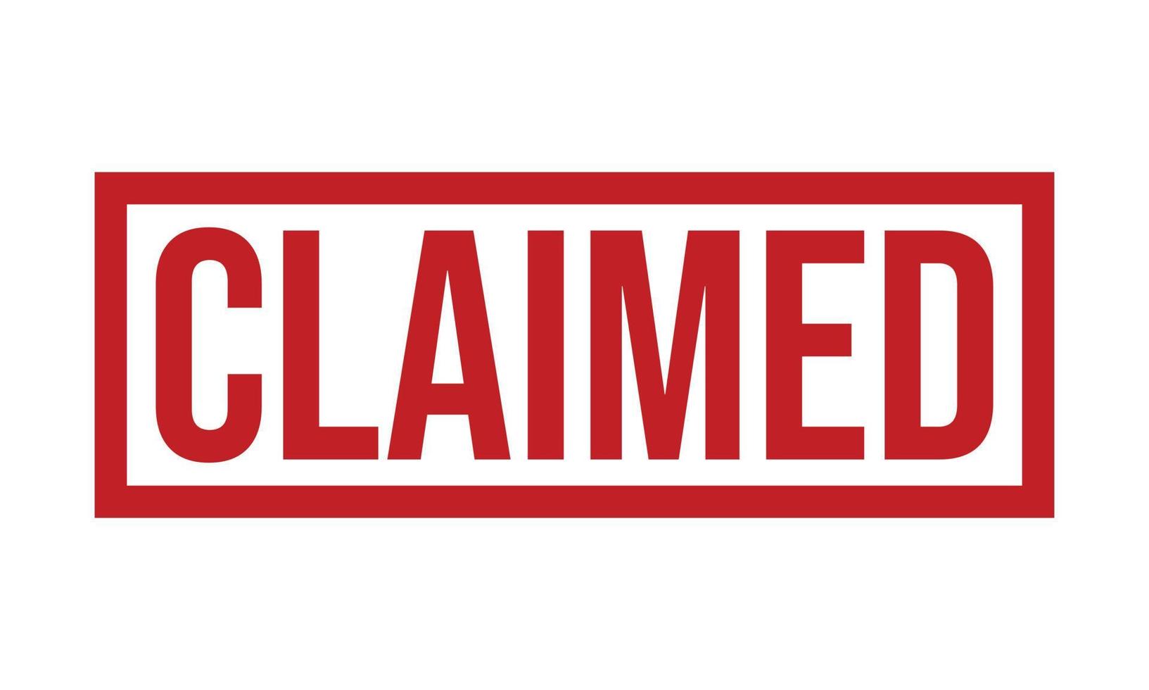 Claimed Rubber Stamp. Claimed Rubber Grunge Stamp Seal Vector Illustration