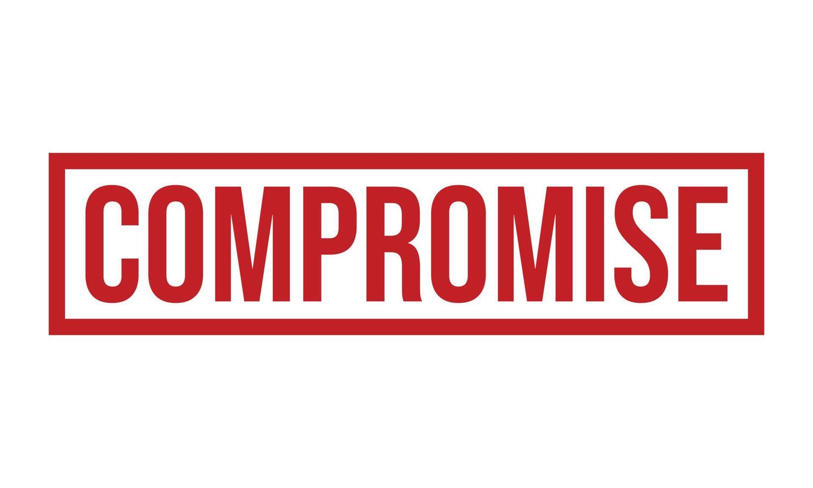 Compromise Rubber Stamp. Compromise Rubber Grunge Stamp Seal Vector Illustration