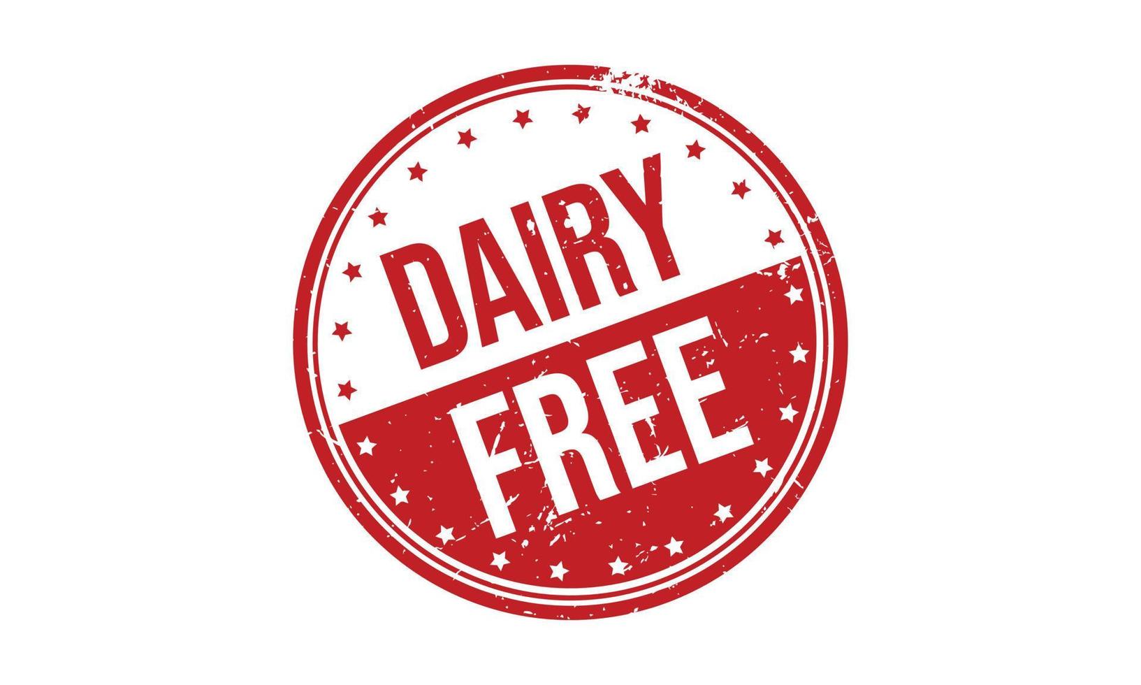 Dairy Free Rubber Grunge Stamp Seal Vector Illustration