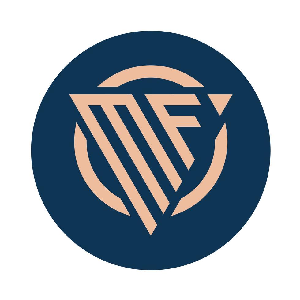 Creative simple Initial Monogram MF Logo Designs. vector